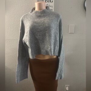 H&M Gray Cowl Neck Sweater